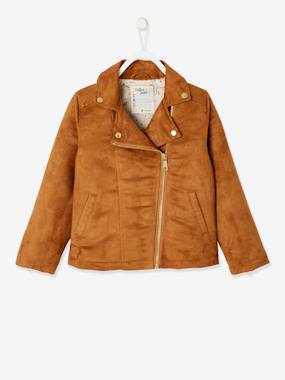 Perfecto Style Jacket in Nubuck for Girls  - vertbaudet enfant