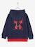 Zipped Colourblock Sweatshirt with Skateboard on the Back, for Boys Red - vertbaudet enfant 