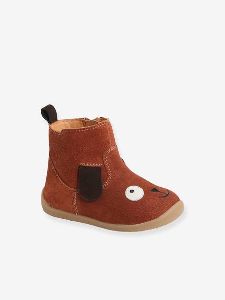 Sandales Cuir Premiers Pas Bébé Fille - Beige Irisé Taille 20 Vertbaudet