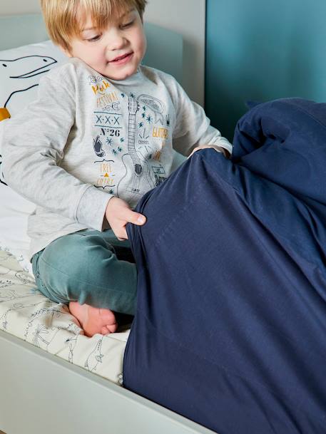 Children's Magicouette® Duvet Set, Dinorama Dark Blue - vertbaudet enfant 