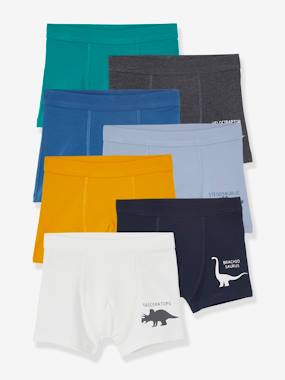 eco-friendly-fashion-Pack of 7 Stretch Boxers for Boys, Dinosaurs