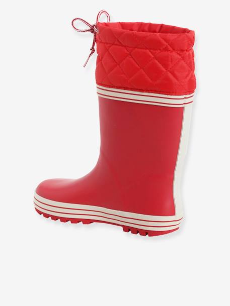 Wellies with Padded Collar for Boys Red - vertbaudet enfant 