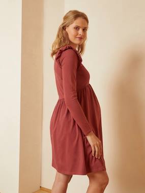 Maternity-Dresses-Short Jersey Knit Dress, Maternity & Nursing Special