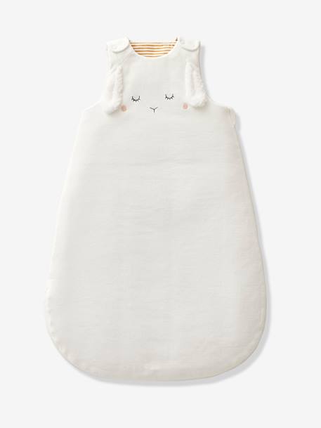 Sleeveless Baby Sleep Bag, Little Lamb White - vertbaudet enfant 