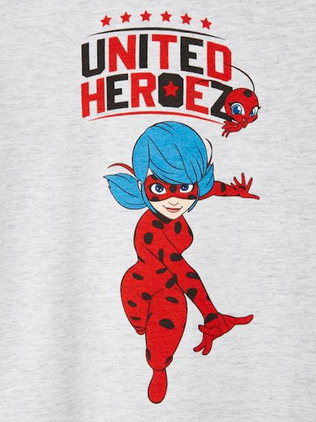 Long Sleeve Top, Miraculous: the Adventures of Ladybug, for Girls Light Grey - vertbaudet enfant 