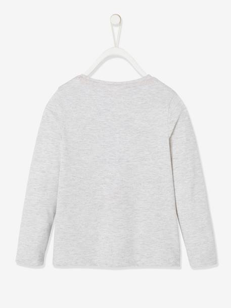 Long Sleeve Top, Miraculous: the Adventures of Ladybug, for Girls Light Grey - vertbaudet enfant 