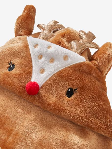 Reindeer Blanket with Sleeves & Hood Light Brown - vertbaudet enfant 