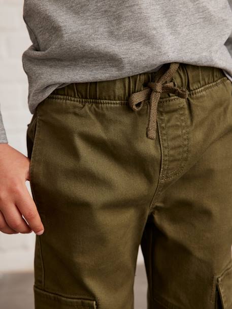Pantalon garçon battle facile à enfiler bleu glacier+kaki foncé+taupe - vertbaudet enfant 