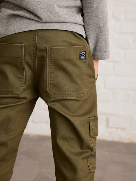 Pantalon garçon battle facile à enfiler bleu glacier+kaki foncé+taupe - vertbaudet enfant 