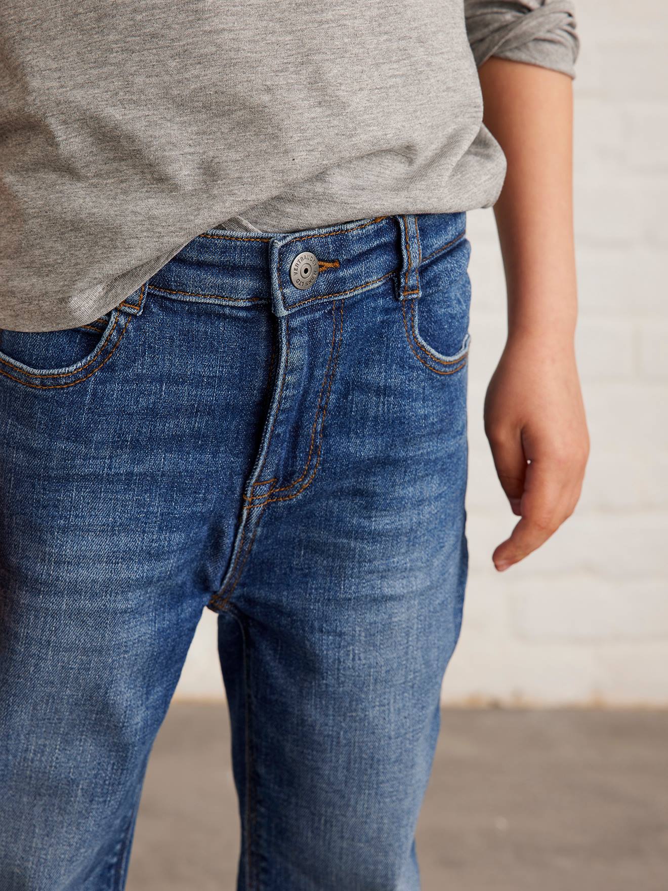 Jean Garçon Droite Relax Vertbaudet - Coupe Loose Confortable, Denim 98% Coton - Taille 6A