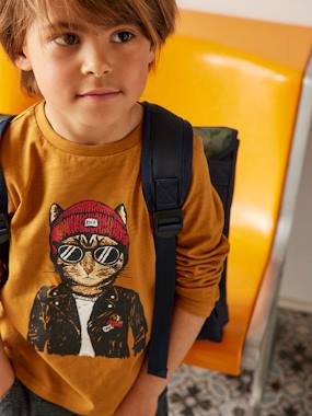 Boys-Tops-T-Shirts-Fun Top with Sketch-Like Animal Motif for Boys