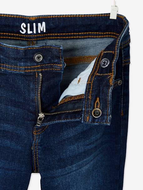 Jean garçon slim morphologique FIN denim black+DENIM BRUT+denim gris+DENIM GRIS FONCE+double stone+STONE - vertbaudet enfant 