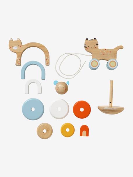 Set de 3 jouets en bambou multicolore - vertbaudet enfant 