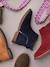 Boots enfant fille cuir zippées camel+marine+noir imprimé - vertbaudet enfant 