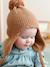 Ensemble bonnet + snood + moufles bébé fille havane - vertbaudet enfant 