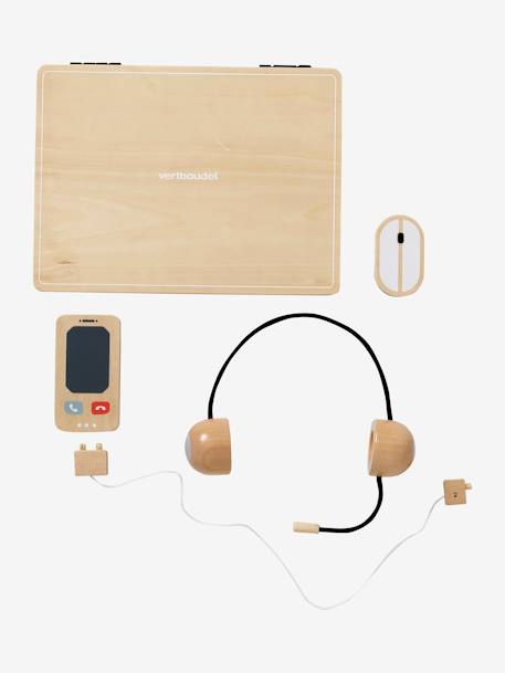 Poste de télétravail en bois FSC® multicolore - vertbaudet enfant 
