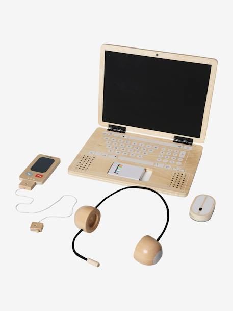 Poste de télétravail en bois FSC® multicolore - vertbaudet enfant 