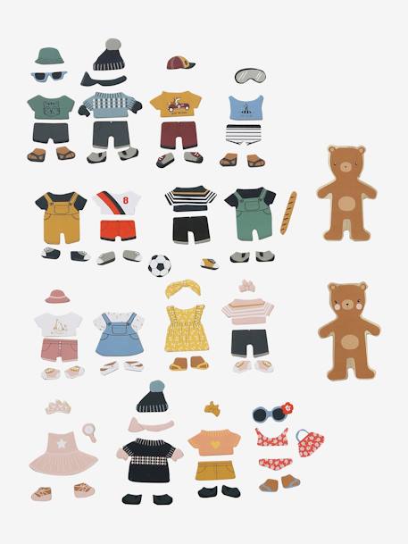 Magnetic Teddy Bears to Dress Up - Wood FSC® Certified Multi - vertbaudet enfant 