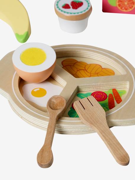Grand set de repas poupon en bois FSC® multicolore - vertbaudet enfant 
