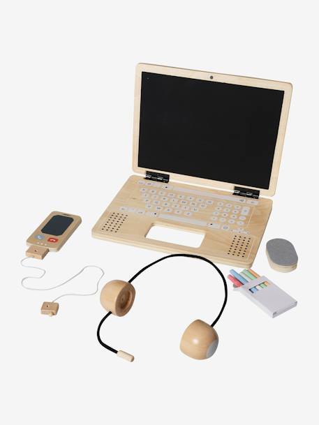 Poste de télétravail en bois FSC® multicolore - vertbaudet enfant 