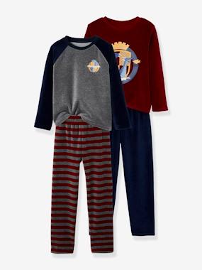 Garçon-Pyjama, surpyjama-Lot de 2 pyjamas dragon en velours