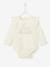 T-shirt-body 'souries' bébé manches longues coquille d'oeuf - vertbaudet enfant 