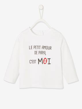 Long Sleeve Top with Message, for Babies  - vertbaudet enfant