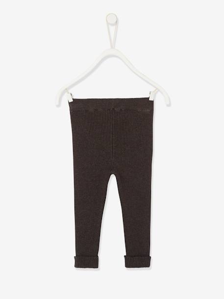 Fine Knit Leggings for Babies - grey anthracite, Baby