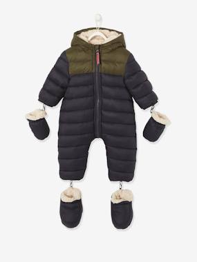 Baby-Outerwear-Snowsuits-Padded & Lined Pramsuit for Babies