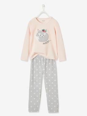 Velour Fox Pyjamas for Girls  - vertbaudet enfant