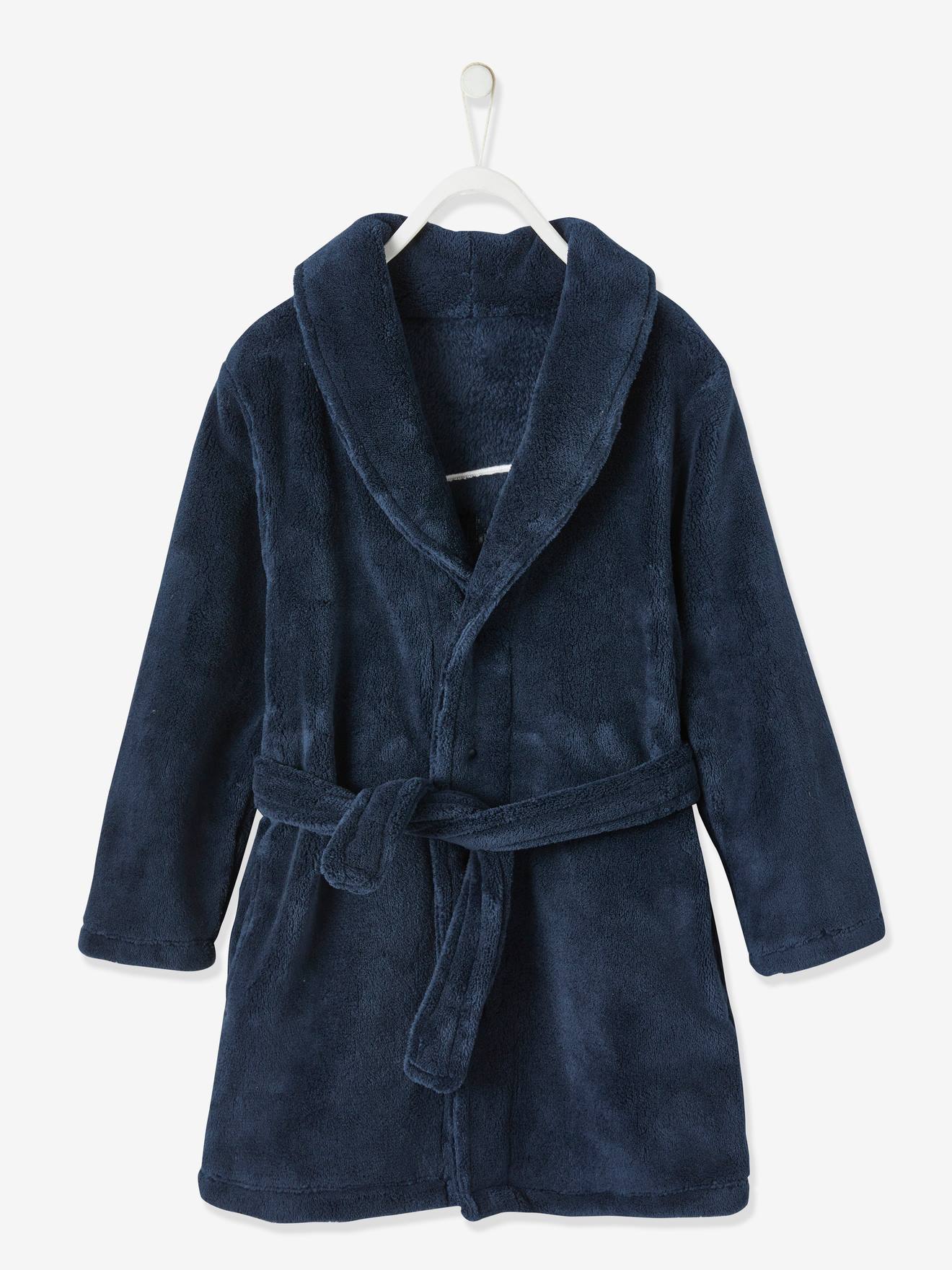 Robe Vetement Ado Garcon 16 Ans Robe De Chambre Noire Garçon (XXS-M)