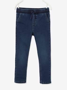 Straight Leg Jeans, Pull-On Cut, Lined, for Boys  - vertbaudet enfant