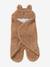 Throw Footmuff for Baby, in Plush Fabric, Lining in Jersey Knit Dark Beige+White - vertbaudet enfant 