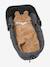 Throw Footmuff for Baby, in Plush Fabric, Lining in Jersey Knit Dark Beige+White - vertbaudet enfant 