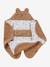 Throw Footmuff for Baby, in Plush Fabric, Lining in Jersey Knit Dark Beige+White - vertbaudet enfant 