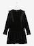 Robe de fête fille en velours lisse noir - vertbaudet enfant 