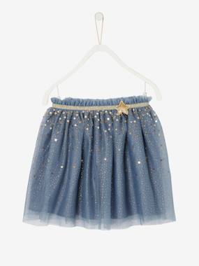 -Tulle Occasionwear Skirt Sprinkled with Sequins & Glitter