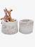 Set of 2 Reversible Baskets, Little Flowers White - vertbaudet enfant 