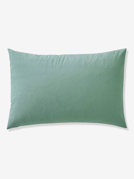 Duvet Cover + Pillowcase Set for Children, Tropical, Basics Green/Print - vertbaudet enfant 