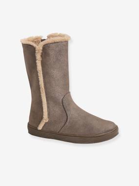 Fur Lined Boots for Girls  - vertbaudet enfant
