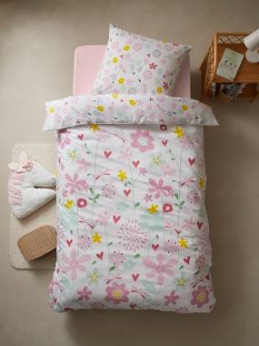 Duvet Cover + Pillowcase Set for Children, Flowers and Dragonflies Theme  - vertbaudet enfant