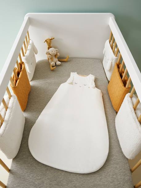 Cot Bumper/ Playpen Bumper, Little Lamb White - vertbaudet enfant 