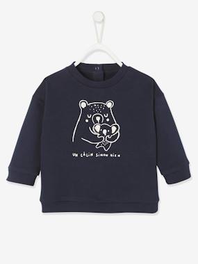 Animal Sweatshirt in Fleece, for Babies  - vertbaudet enfant
