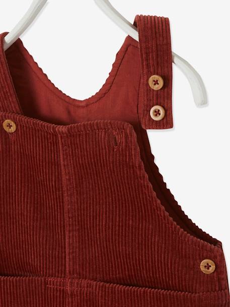 Salopette velours bébé garçon olive+terracotta - vertbaudet enfant 