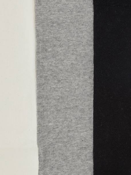 Pack of 3 Pairs of Tights for Girls BLUE DARK TWO COLOR/MULTICOL+dusky pink+Grey+mustard - vertbaudet enfant 