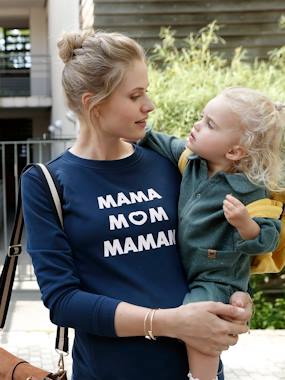 Maternity-Maternity & Nursing Special Fleece Sweatshirt with Message