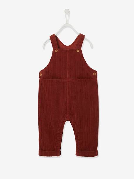 Salopette velours bébé garçon olive+terracotta - vertbaudet enfant 