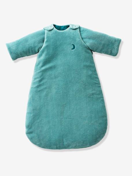 Baby Sleep Bag in Polar Fleece, Alaska Basics BLUE MEDIUM SOLID+Green+Grey+khaki+mustard+Pink - vertbaudet enfant 