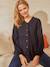 Cotton Gauze Blouse, Maternity & Nursing Special Black - vertbaudet enfant 