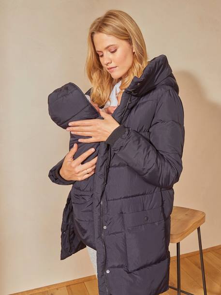 Adaptable Padded Coat, Maternity & Post-Maternity Black - vertbaudet enfant 